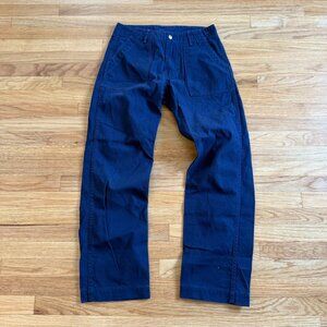 Danton Buckleback French Canvas Work Indigo Fatigue Pants Size 28